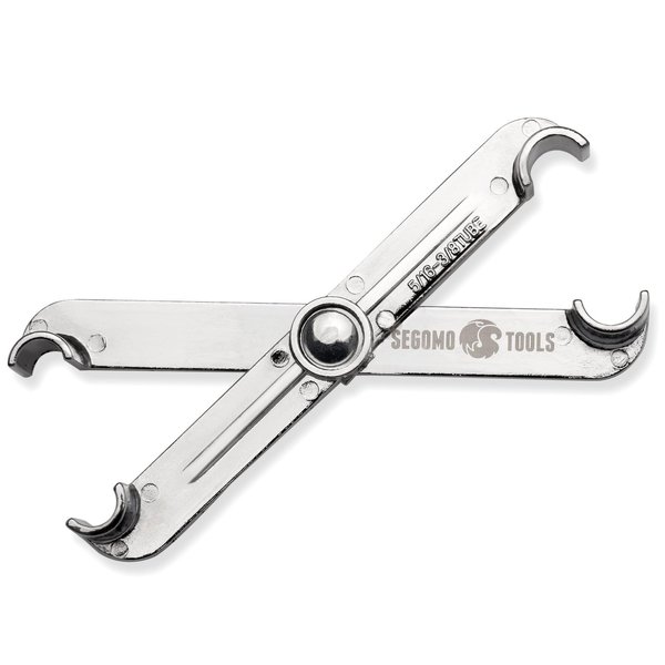 Segomo Tools Fuel Line Disconnect Scissor Tool - 5/16 Inch & 3/8 Inch (For Fuel, A/C Line Service, Heaters) FUEL01